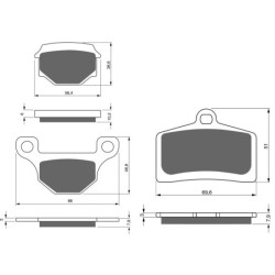 2 Kit plaquettes frein Aprilia RS4 125  Avant et Arrière 233-289 - EBC FA399 et FA93 - Raven 103-117