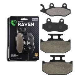 2 Kit plaquettes frein Yamaha DT 230 Lanza Avant et Arrière 002-100 - EBC FA135 et FA152/2 - Raven 103-121
