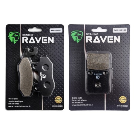 2 Kit plaquettes frein Kawasaki KLX 125  Avant et Arrière 002-144 - EBC FA135 et FA54 - Raven 103-122