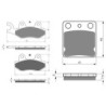 2 Kit plaquettes frein Kawasaki KLX 150L  Avant et Arrière 002-144 - EBC FA135 et FA54 - Raven 103-122