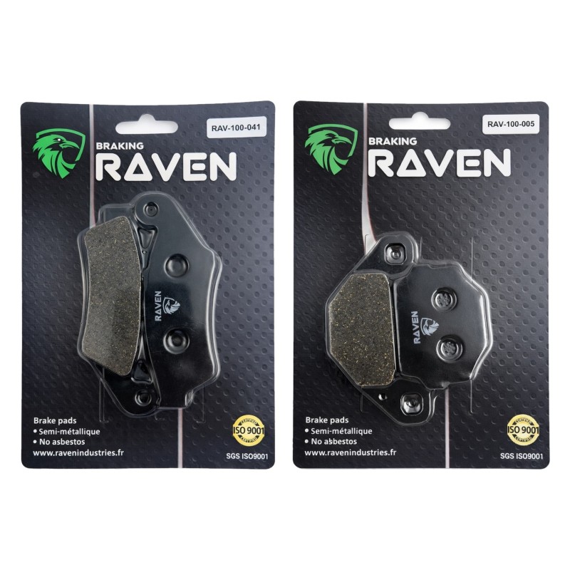 2 Kit plaquettes frein Alfer AR 250  Avant et Arrière 041-005 - EBC FA185 et FA67 - Raven 103-124