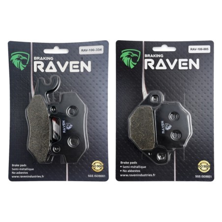 2 Kit plaquettes frein Aeon Urban 125  Avant et Arrière 334-005 - EBC FA228 et FA67 - Raven 103-125