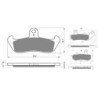 2 Kit plaquettes frein Yamaha DT 125 Tenere Avant et Arrière 006-065 - EBC FA134 et FA157 - Raven 103-126