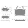 2 Kit plaquettes frein Yamaha FZR 50  Avant et Arrière 009-067 - EBC FA165 et FA104 - Raven 103-128