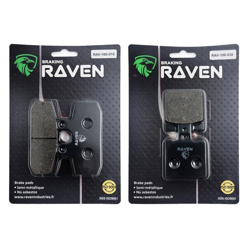 2 Kit plaquettes frein Aprilia ETX 125 Tuareg Avant et Arrière 010-038 - EBC FA113 et FA47 - Raven 103-129