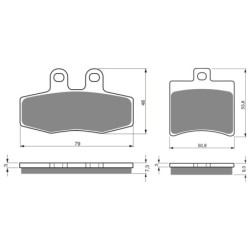 2 Kit plaquettes frein Aprilia Leonardo 250 ST/SP Avant et Arrière 010-150 - EBC FA113 et FA298 - Raven 103-131