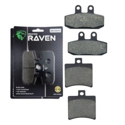 2 Kit plaquettes frein Aprilia Scarabeo 400 ie Avant et Arrière 010-150 - EBC FA113 et FA298 - Raven 103-131