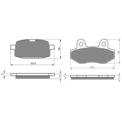 2 Kit plaquettes frein Thumpstar Expert 125  Avant et Arrière 114-011 - EBC FA169 et FA86 - Raven 103-132