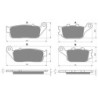 2 Kit plaquettes frein Honda VRX 400 Roadster Shadow  Avant et Arrière 014-021 - EBC FA196/226 et FA174 - Raven 103-137