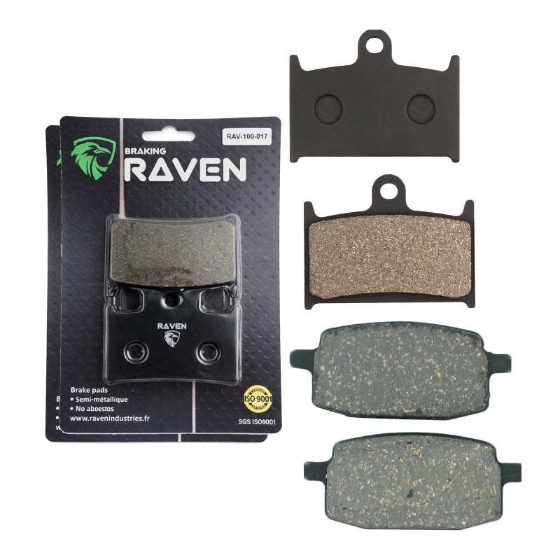 2 Kit plaquettes frein Pgo Kung Fu 125  Avant et Arrière 017-114 - EBC FA145 236 et FA169 - Raven 103-142