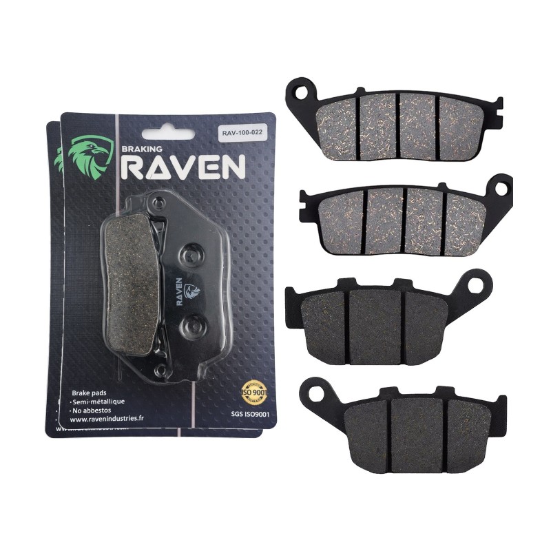2 Kit plaquettes frein Honda VT 250 Spada  Avant et Arrière 022-020 - EBC FA142 et FA140 - Raven 103-149