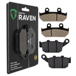 2 Kit plaquettes frein Honda NX 500 Dominator  Avant et Arrière 024-020 - EBC FA124/2 et FA140 - Raven 103-150
