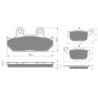 2 Kit plaquettes frein Honda NX 500 Dominator  Avant et Arrière 024-020 - EBC FA124/2 et FA140 - Raven 103-150
