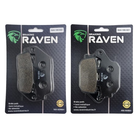 2 Kit plaquettes frein Honda CB 750 Nighthawk  Avant et Arrière 022-021 - EBC FA142 et FA174 - Raven 103-154