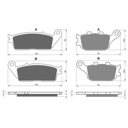 2 Kit plaquettes frein Honda CB 750 Nighthawk  Avant et Arrière 022-021 - EBC FA142 et FA174 - Raven 103-154