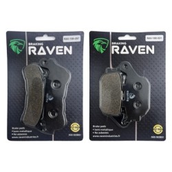 2 Kit plaquettes frein Honda NC 700 X Avec ABS Avant et Arrière 257-021 - EBC FA388 HH et FA174 - Raven 103-155