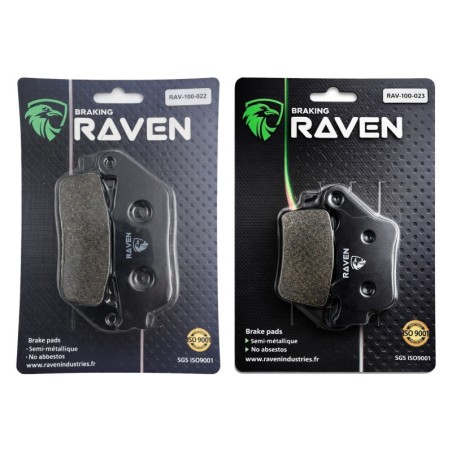 2 Kit plaquettes frein Yamaha WR 125R  Avant et Arrière 022-023 - EBC FA142 et FA208, 213 - Raven 103-157