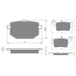 2 Kit plaquettes frein Alfer VRE 125 4T Avant et Arrière 029-023 - EBC FA118 et FA208, 213 - Raven 103-159