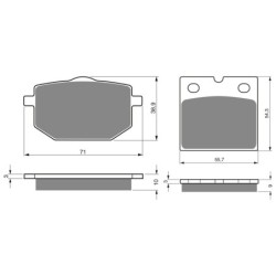 2 Kit plaquettes frein Moto-guzzi NTX 750  Avant et Arrière 029-081 - EBC FA118 et FA18 - Raven 103-161