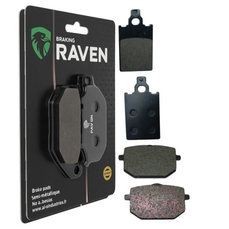 2 Kit plaquettes frein Malaguti MLX 50 Enduro Avant et Arrière 115-029 - EBC FA116 et FA118 - Raven 103-162