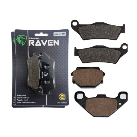 2 Kit plaquettes frein Aprilia SX 125  Avant et Arrière 031-094 - EBC FA181 et FA173 - Raven 103-163