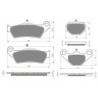 2 Kit plaquettes frein Aprilia SX 125  Avant et Arrière 031-094 - EBC FA181 et FA173 - Raven 103-163