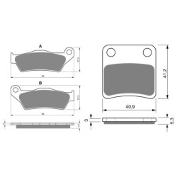 2 Kit plaquettes frein Aprilia SRV 850  Avant et Arrière 031-303 - EBC FA181 et SFA257/2 - Raven 103-165