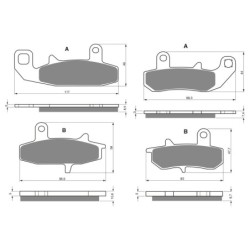 2 Kit plaquettes frein Suzuki DR 800 Big  Avant et Arrière 036-065 - EBC FA147 et FA157 - Raven 103-167