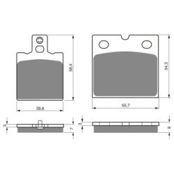 2 Kit plaquettes frein Benelli Turismo 350  Avant et Arrière 038-081 - EBC FA47 et FA18 - Raven 103-168