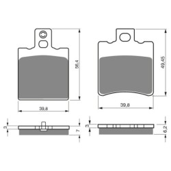 2 Kit plaquettes frein Aprilia Leonardo 150  Avant et Arrière 038-098 - EBC FA47 et FA193 - Raven 103-170