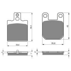 2 Kit plaquettes frein Alfer MC 80  Avant et Arrière 038-121 - EBC FA47 et FA115 - Raven 103-171