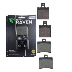 2 Kit plaquettes frein Malaguti Warrior 125 F-18 Avant et Arrière 038-150 - EBC FA47 et FA298 - Raven 103-172