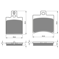 2 Kit plaquettes frein Malaguti Warrior 125 F-18 Avant et Arrière 038-150 - EBC FA47 et FA298 - Raven 103-172