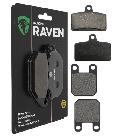 2 Kit plaquettes frein Derbi GPR 80 Cup Avant et Arrière 233-040 - EBC FA399 et  - Raven 103-173