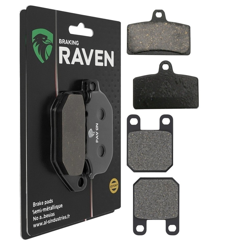 2 Kit plaquettes frein Derbi GPX1 50  Avant et Arrière 233-040 - EBC FA399 et  - Raven 103-173
