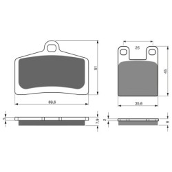 2 Kit plaquettes frein Derbi GPX1 50  Avant et Arrière 233-040 - EBC FA399 et  - Raven 103-173