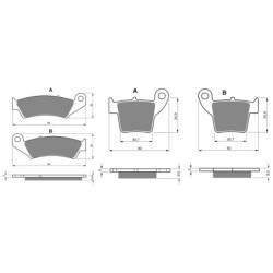 2 Kit plaquettes frein Honda CRF 450 L  Avant et Arrière 041-176 - EBC FA185 et FA346 - Raven 103-174