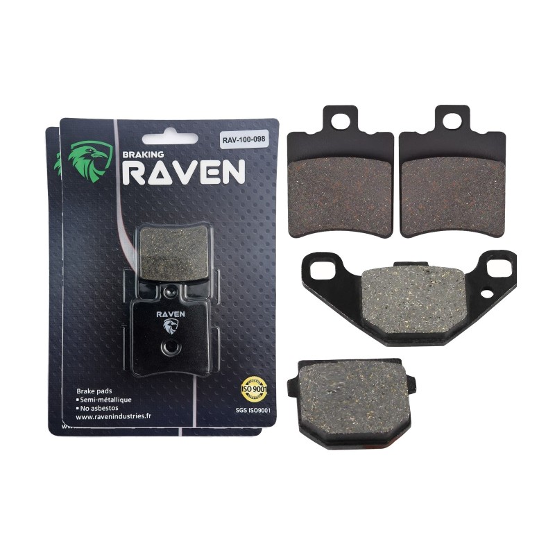 2 Kit plaquettes frein Gilera Eaglet 50  Avant et Arrière 098-042 - EBC FA193 et FA83/2 - Raven 103-175