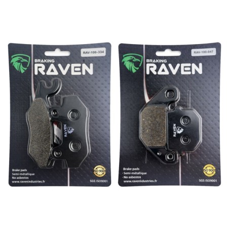 2 Kit plaquettes frein Aeon Elite 200 i Avant et Arrière 334-047 - EBC FA228 et FA83 - Raven 103-178