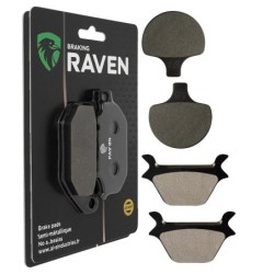 2 Kit plaquettes frein Harley-davidson Softail Heritage Classic FLSTC Avant et Arrière 057-056 - EBC FA94 et FA200 - Raven 103-1