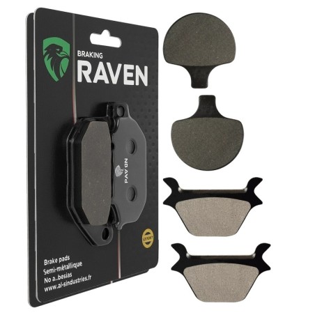 2 Kit plaquettes frein Harley-davidson Sportster 1200 Custom XL1200C Avant et Arrière 057-056 - EBC FA94 et FA200 - Raven 103-18