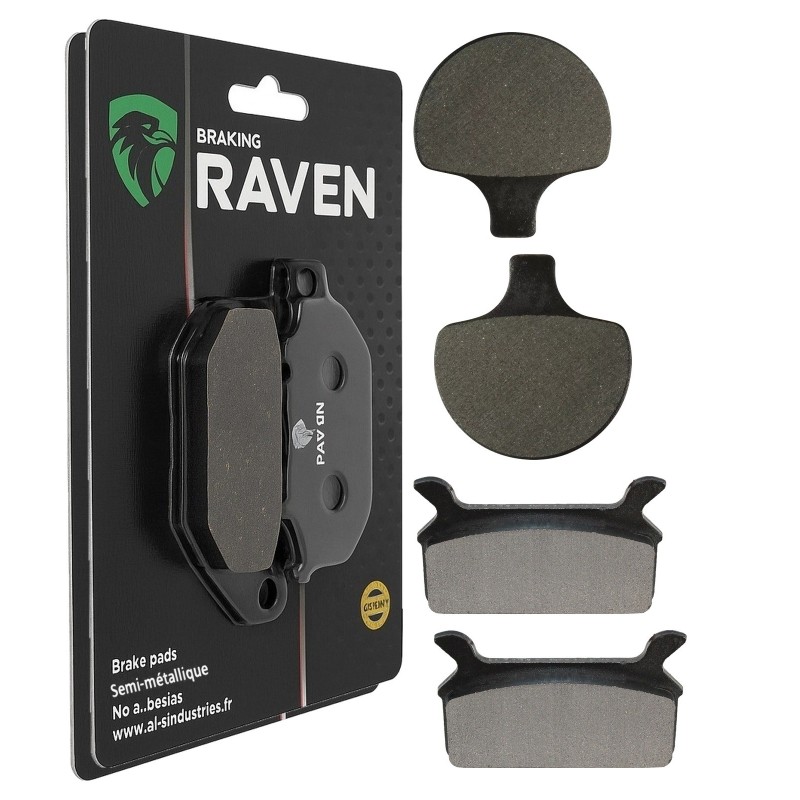 2 Kit plaquettes frein Harley-davidson Touring Tour Glide Classic FLTC Avant et Arrière 057-063 - EBC FA94 et FA201 - Raven 103-