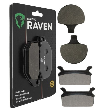 2 Kit plaquettes frein Harley-davidson Touring Tour Glide Classic FLTC Avant et Arrière 057-063 - EBC FA94 et FA201 - Raven 103-