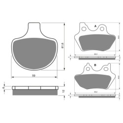 2 Kit plaquettes frein Harley-davidson Softail Heritage Classic FLSTC et FLSTCI Avant et Arrière 057-181 - EBC FA94 et FA400 - R