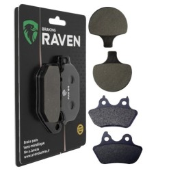 2 Kit plaquettes frein Harley-davidson Cvo Softail Springer FXSTSSE Avant et Arrière 057-244 - EBC FA94 et FA434 - Raven 103-184
