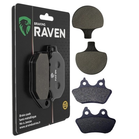 2 Kit plaquettes frein Harley-davidson Cvo Softail Springer FXSTSSE Avant et Arrière 057-244 - EBC FA94 et FA434 - Raven 103-184