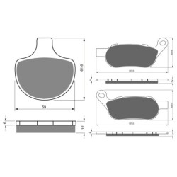 2 Kit plaquettes frein Harley-davidson Softail Cross Bones FLSTSB Avant et Arrière 057-273 - EBC FA94 et FA458HH - Raven 103-185