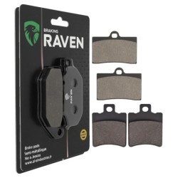2 Kit plaquettes frein Benelli 666 125 Born in Hell Avant et Arrière 064-098 - EBC FA95 et FA193 - Raven 103-186