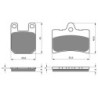 2 Kit plaquettes frein Aprilia Climber 280 R Avant et Arrière 121-066 - EBC FA115 et FA156 - Raven 103-187