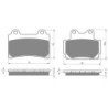 2 Kit plaquettes frein Yamaha SRX 400  Avant et Arrière 073-067 - EBC FA123 et FA104 - Raven 103-188